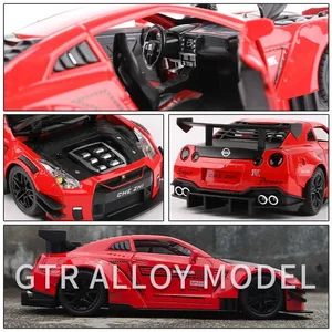 أفق آريس نيسان GTR R34 R35 سبيكة سيارة رياضية طراز ، سيارة سباق معدنية ديكاست ، محاكاة الضوء والصوت ، هدايا الأطفال ، 1:24 الأكثر مبيعا 6 أفق مصغر R34 - No4