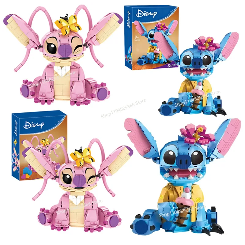 Blocs de construction Disney Stitch Angel CP 3D Pixel, figurines d'anime, cadeau créatif pour enfants, garçons et filles, jouet cadeaux de fête d'anniversaire