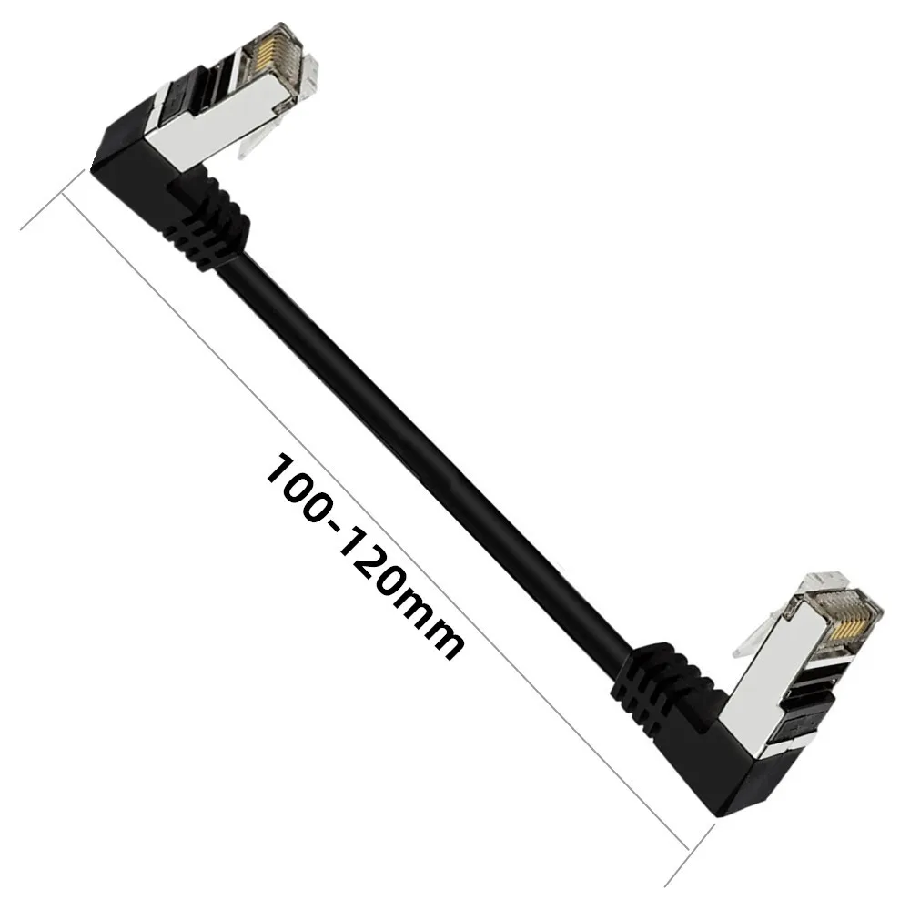 Double down bend RJ45 Jumper RJ45 CAT5 8P8C copper wire Ethernet cable male to male Cord Computer TV  box router optical modem