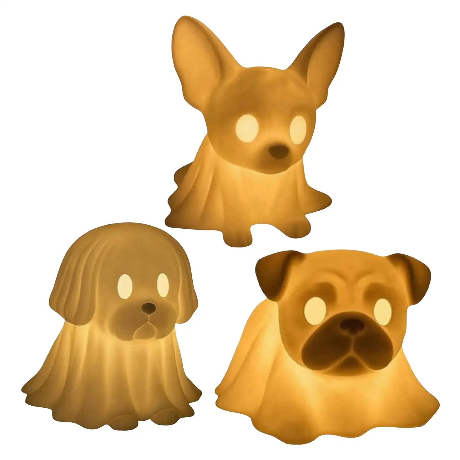 

Фигурка призрака собаки Хэллоуин призрак собака светодиодный ночник декоративные центральные части стола для полки камин стол тумбочки окно