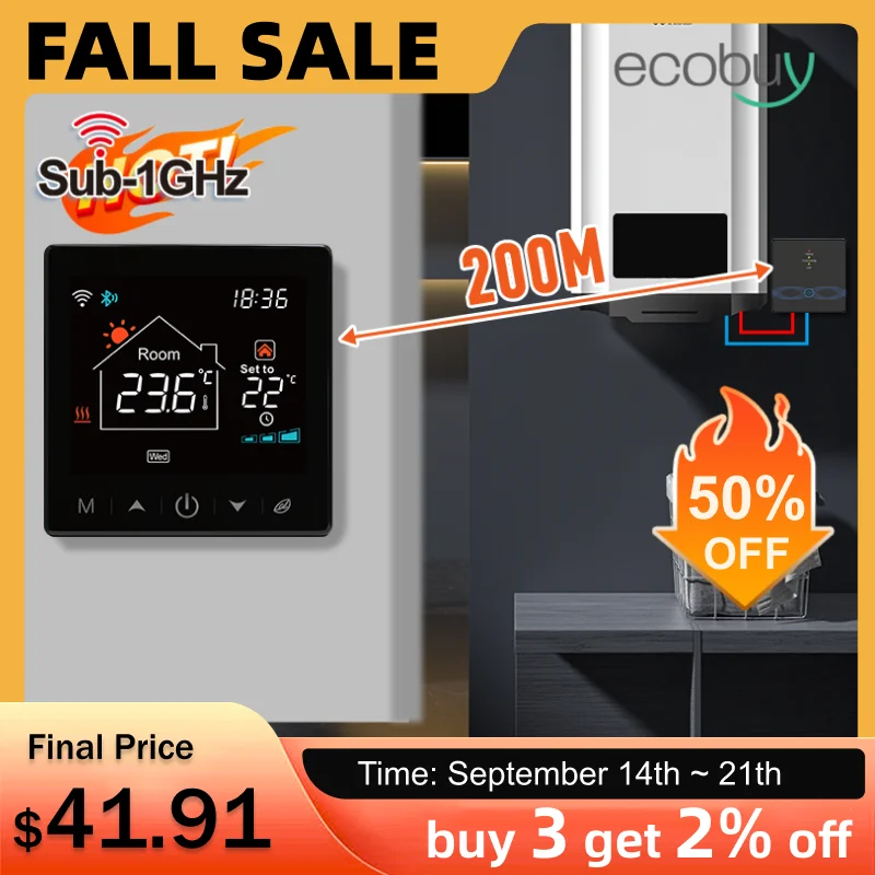 

Tuya Smart Wifi Boiler Thermostat Wireless Gas Boiler Thermostat Heating Digital Temperature Controller Alexa Google Home Alice