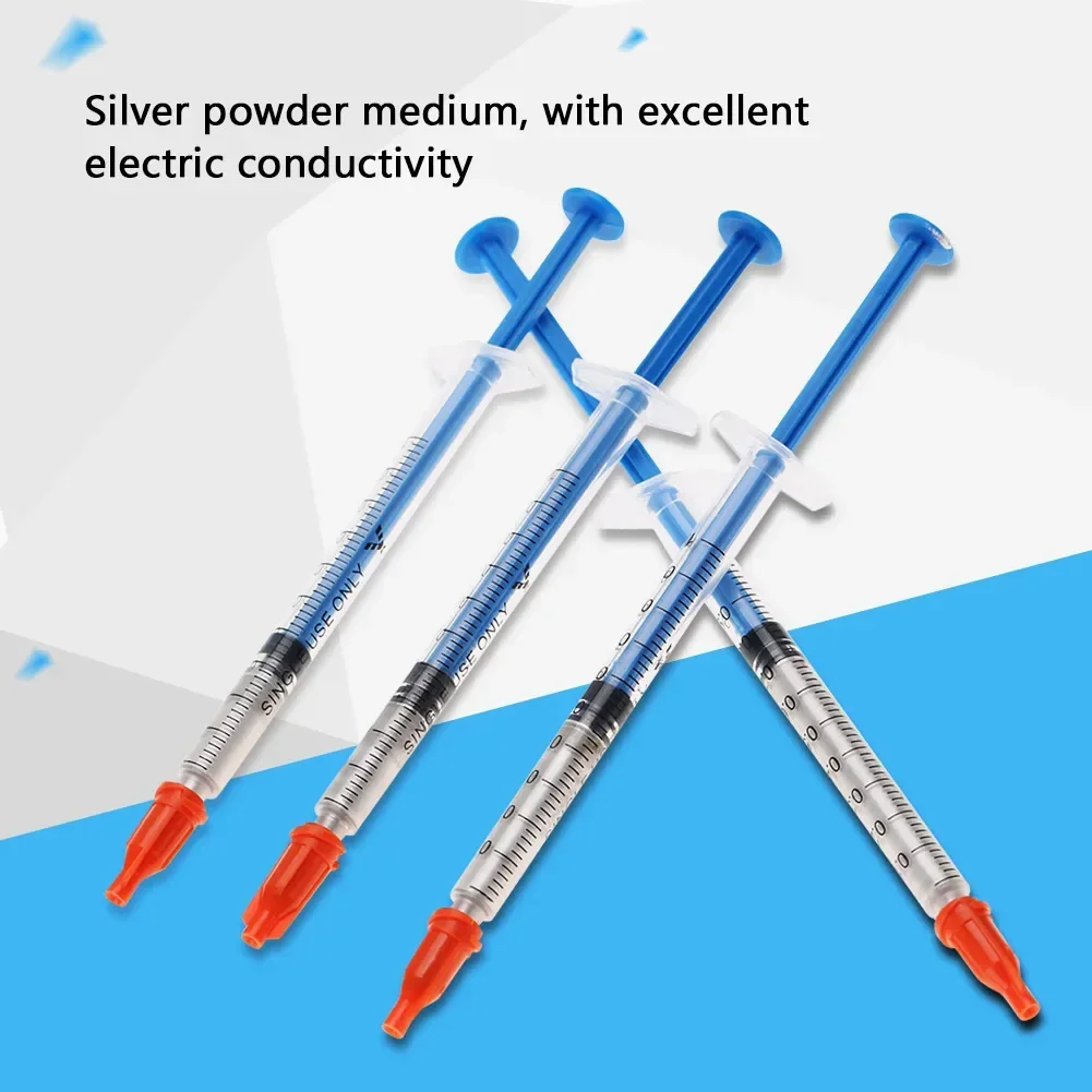 معجون فضي موصل، قلم طلاء فضي موصل لإصلاح لوحة المفاتيح PCB، طلاء فضي موصل