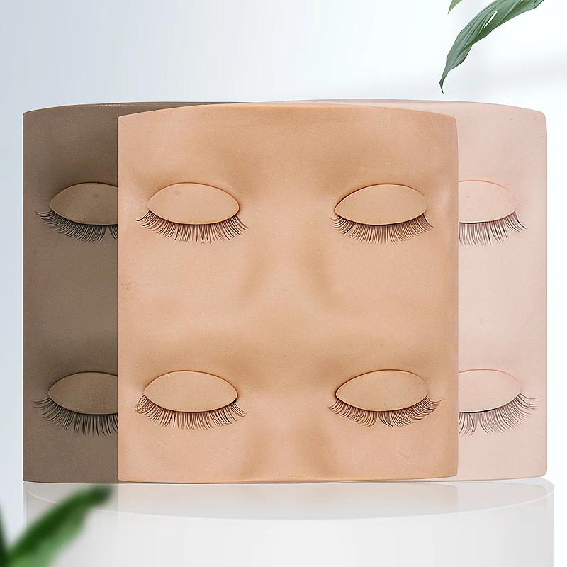 Eyelash Practice Training Tools Eyelash Extension silica gel Eyes model Doll Face Makeup Grafting false lash Practice Model