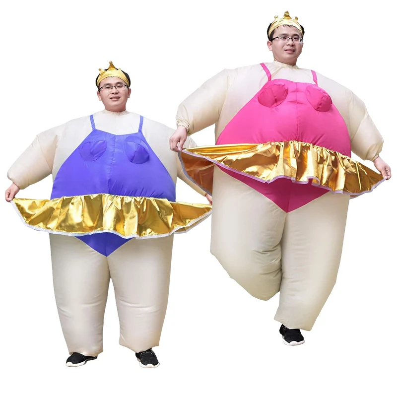 

Adult Inflatable Ballerina Costume Blow Up Suit Funny Fat Halloween Carnival Cosplay Atmosphere Props Fancy Dress Stage Costume