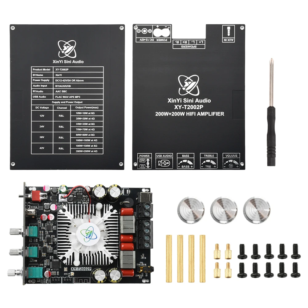 XY-T2002P 2*200W TPA3223 Bluetooth 5.2 Power Audio Stereo