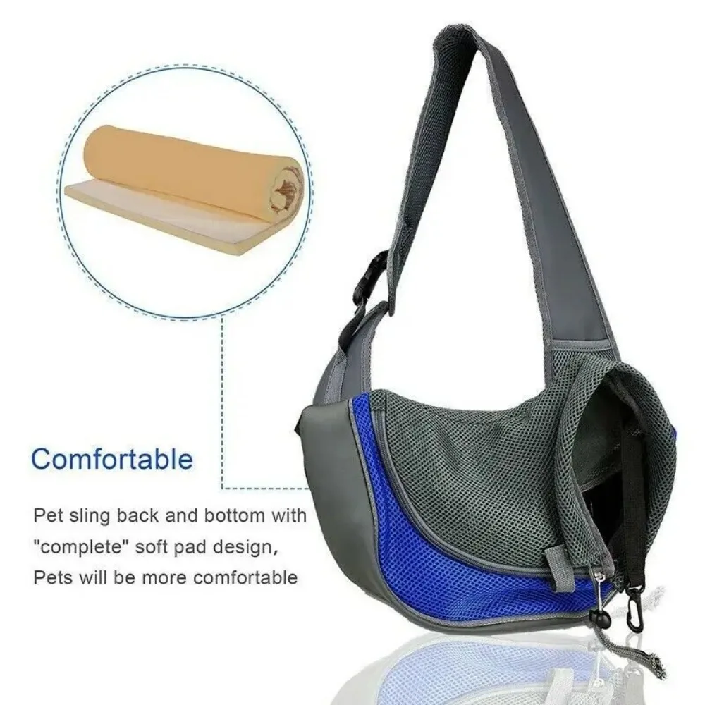 Breathable Mesh Travel One-piece Messenger Bag Pet Cat and Dog Backpack Dog and Cat Travel Hiking Camping Outdoor Backpack