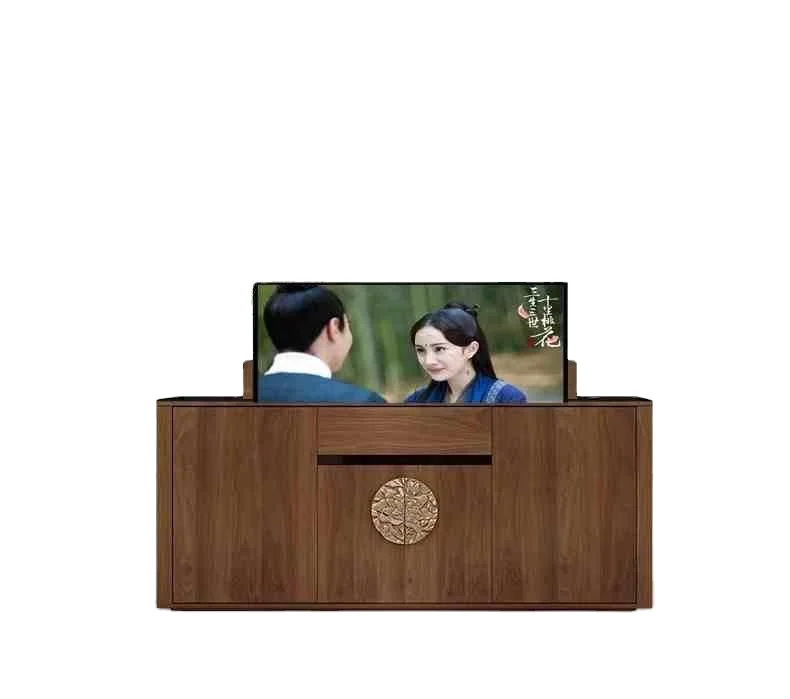 Simple household electric intelligent remote control invisible lifting TV cabinet