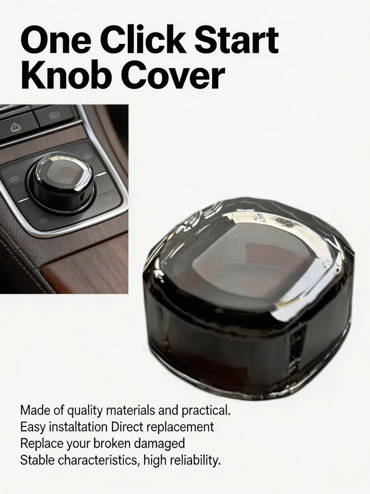 For One Click Start Knob Cover 2018-2026 2015-2026 Glass Car Accessories Tools Start Knob Knob Cover Car Parts Automot