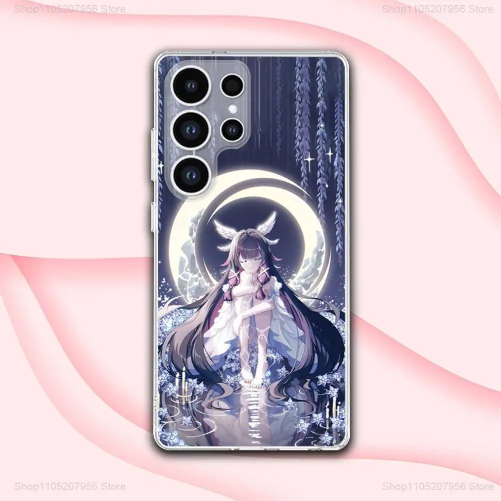 G-Genshin Columbina Impact For Samsung A30,71,51,S9,10,20,Ultra,FE,Lite,S25,24,22,23,21,PIus Transparent Soft Phone Case