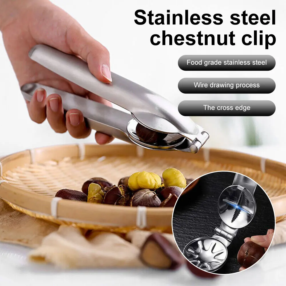 

2 in 1 Stainless Chestnut Clip Kitchen Accessories Chestnut Sheath Chestnut Cutter Chestnut Opener Chestnut Nut Tool