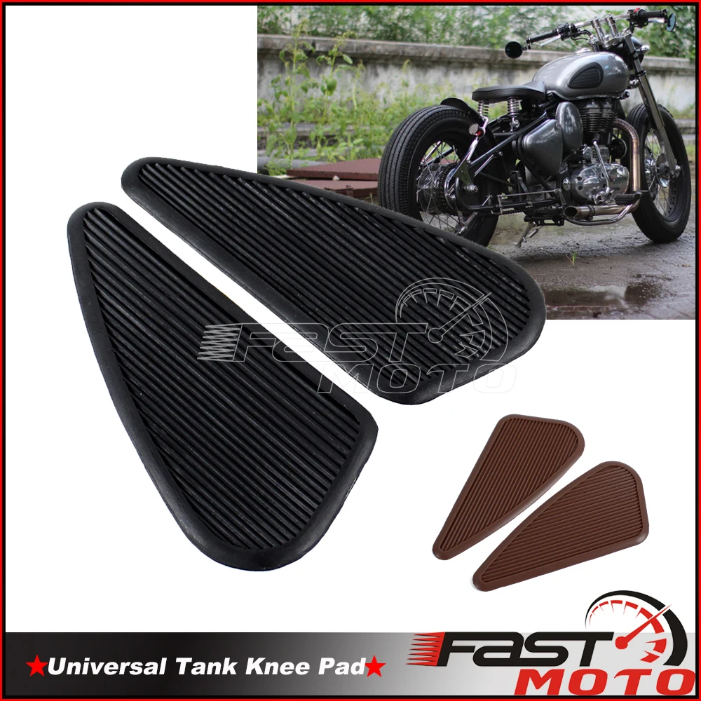 

Universal Motorcycle Gas Fuel Tank Rubber Sticker Protector Knee Tank Pad Decal For Harley Custom Chopper Bobber Scrambler Dyna