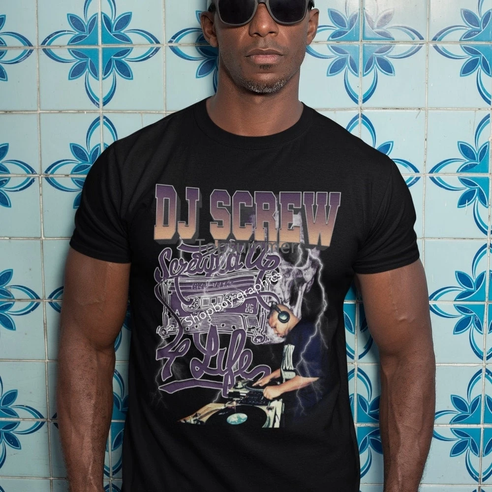 Kemeja Dj Screw Vintage kemeja s.u c kemeja Screwed Up klik sekrup Dj Screwed 4 Life Bootleg Tee 90S Hip Hop kemeja