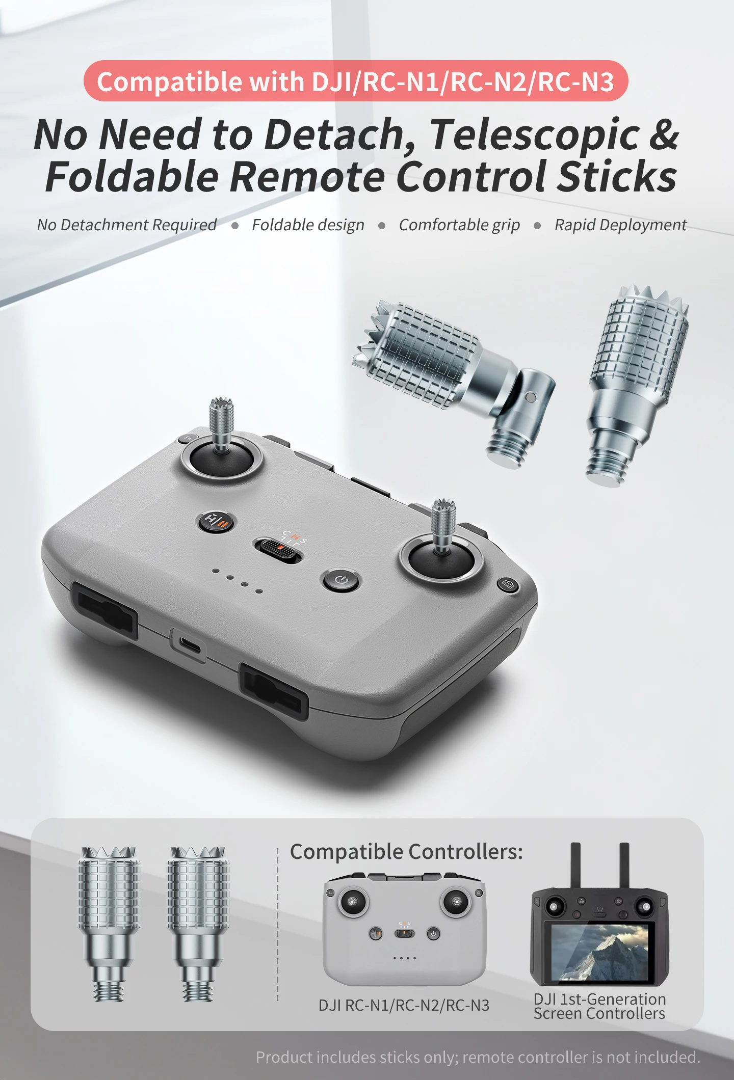 Für DJI RC/RC2/RC Pro2 Fernbedienung Joystick für FPV/FPV2/FPV3 RC-N1/RC-N2/RC-N3 Drohne Daumen-Rocker-Stick Schutzstange – Detail 1