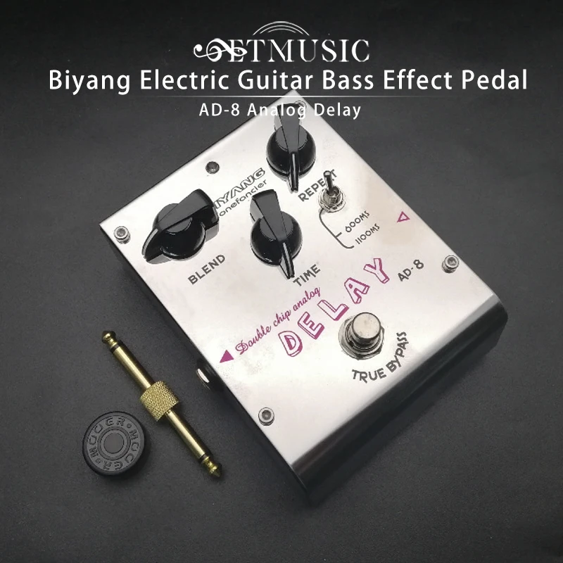 

Biyang AD-8 Electric Guitar Bass Effect Pedal Double Chip Analog Delay True Bypass Brand New