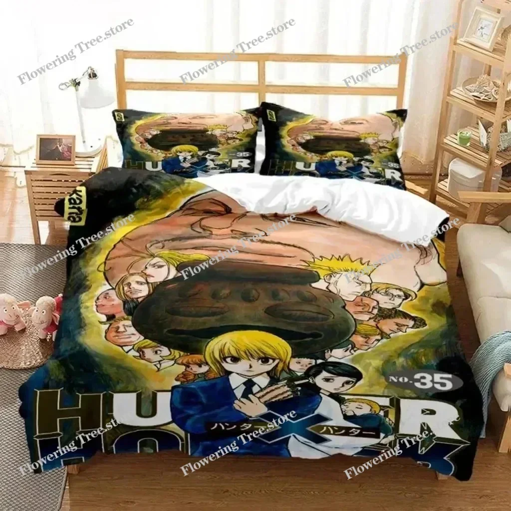 

3D Print Anime HUNTER HUNTER Bedding Set Boys Girls Twin Queen Size Duvet Cover Pillowcase Bed Kids Adult Fashion Home Textiles0