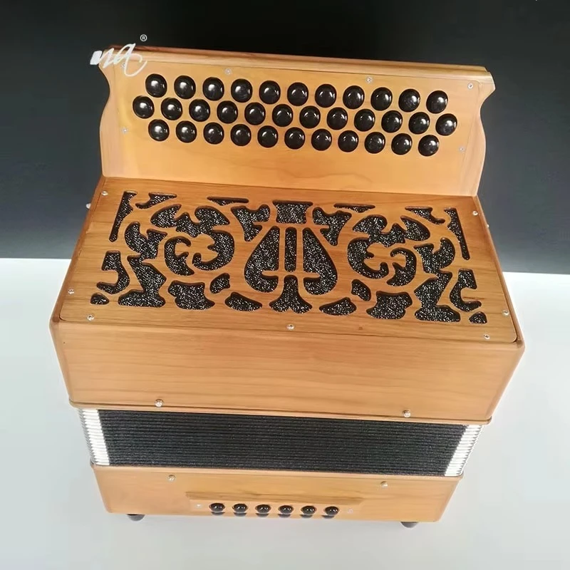 High Grade 34K12B Diatonic Wood Accordion Instruments