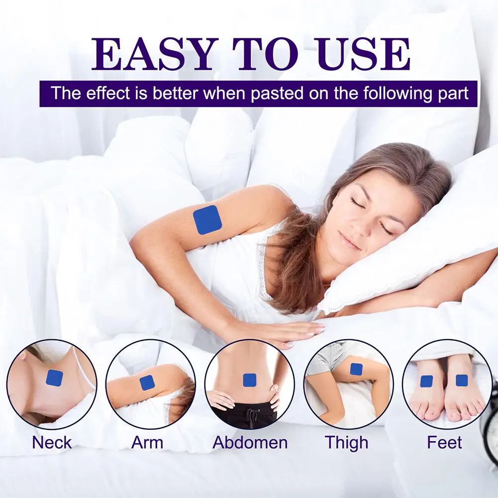 60pcs Insomnia Treatment Relieve Anxiety Headache Neurasthenia Soothing Decompression Plasters Body Relaxing Help Sleeping Patch