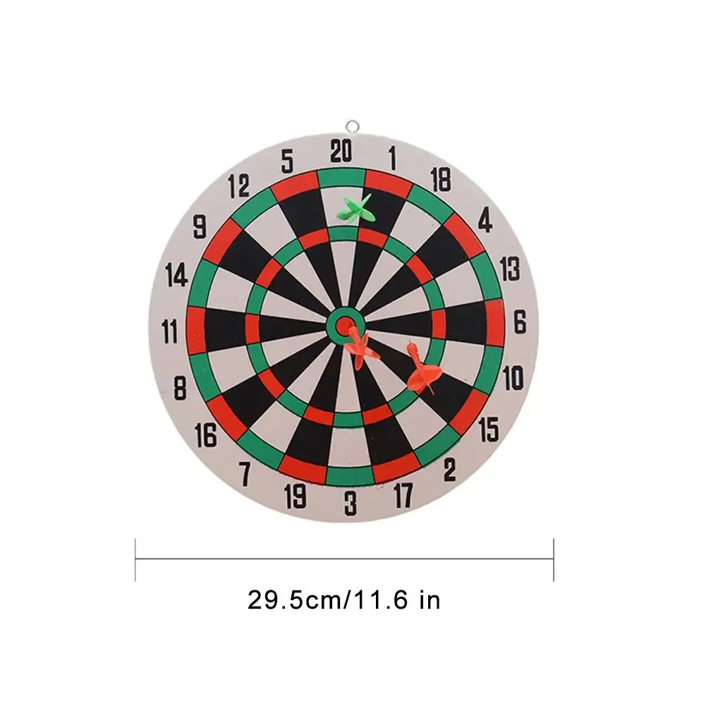 29.5CM Dart Board Game Set Household Wall Hanging Dual Sides Available Thickened Indoor Outdoor Throwing Game Steel Tipped Darts