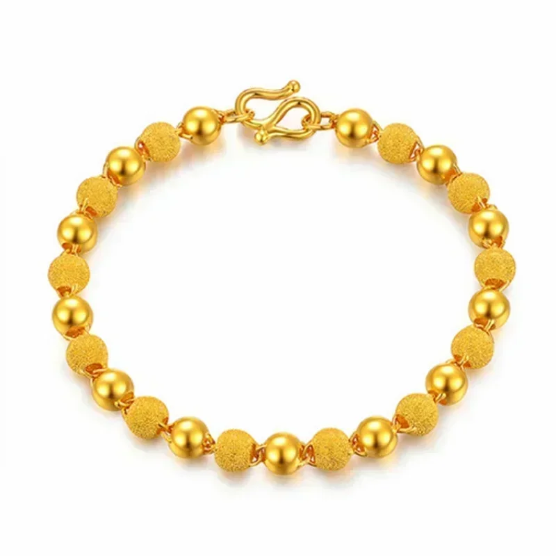 2024 Womens Trend Real Gold 999 Bracelet AU750 Boss Chain Simple Fashion Classic Holiday Gift 24k for Joyria Women