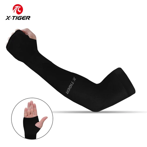 Calentador de brazo para ciclismo X-TIGER, mangas de ciclismo para correr de tela helada de verano, protección solar transpirable Unisex, fundas para puños de voleibol