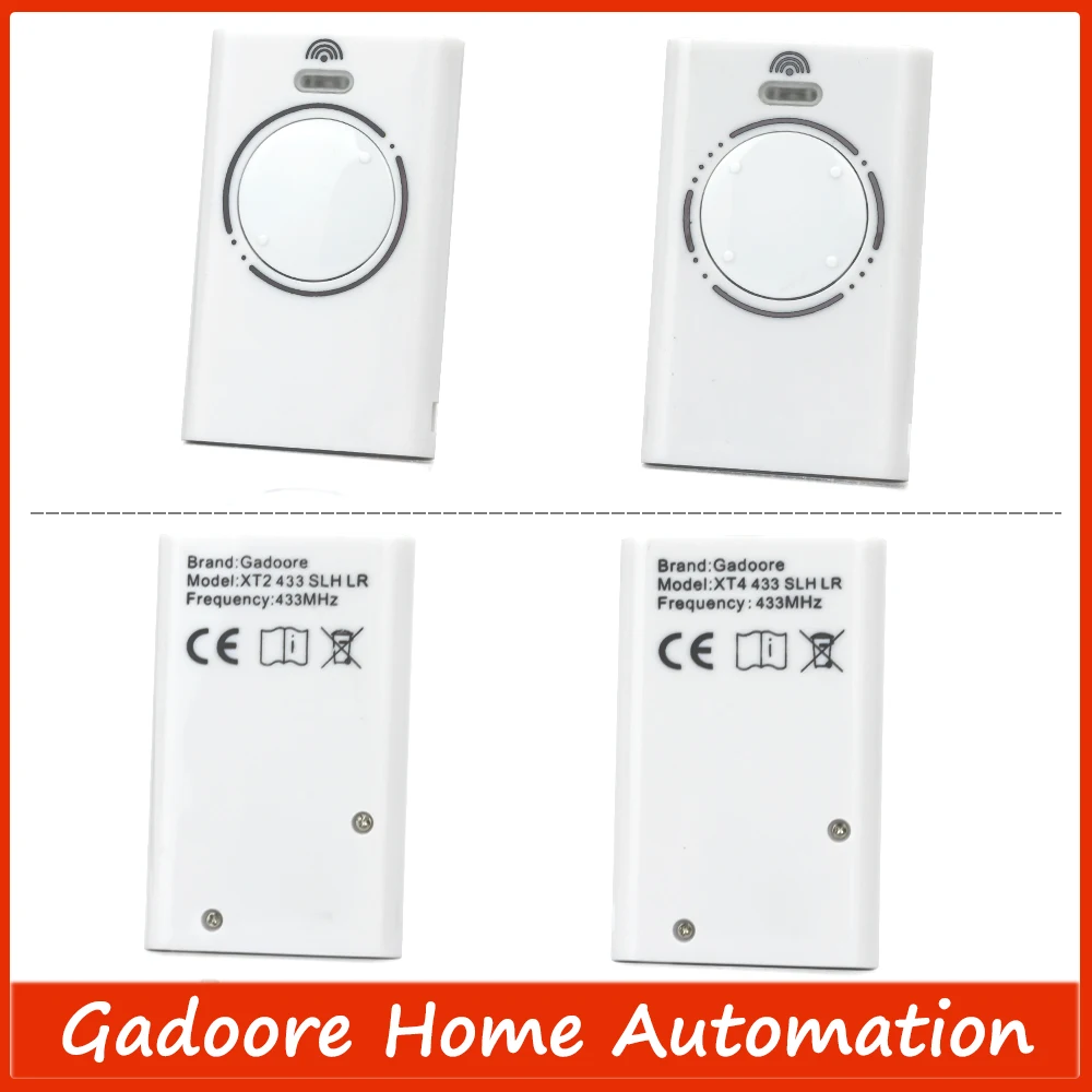 Gadoore XT2 XT4 433MHz SLH LR Gate Remote XT2 XT4 Compatible with 433Mhz Frequency  XT2/XT4 SLH, XT2/XT4  SLH LR Garage Remote