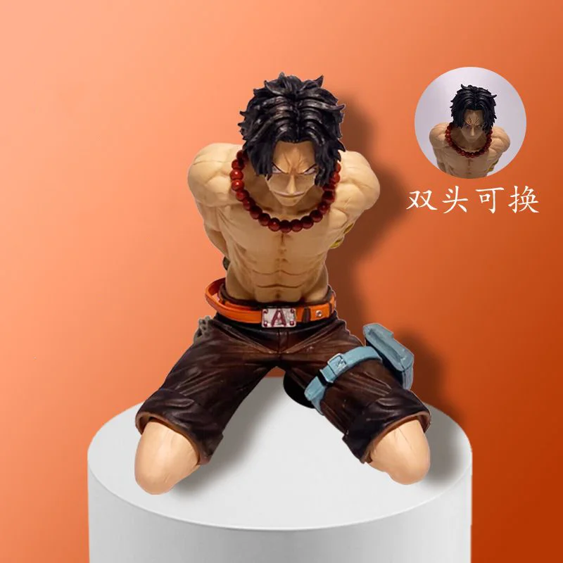 13Cm One Piece Anime Figure Portgas D Ace Kneeling Position During Execution Pvc Action Figures Model Collectible Toy Ornaments