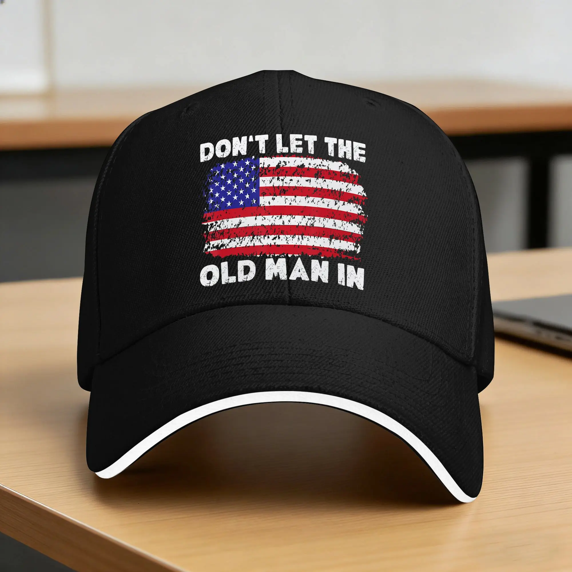 Don't let The Old Man in Vintage American Flag Casual Baseball Cap Hats Summer Women Men Baseball Caps