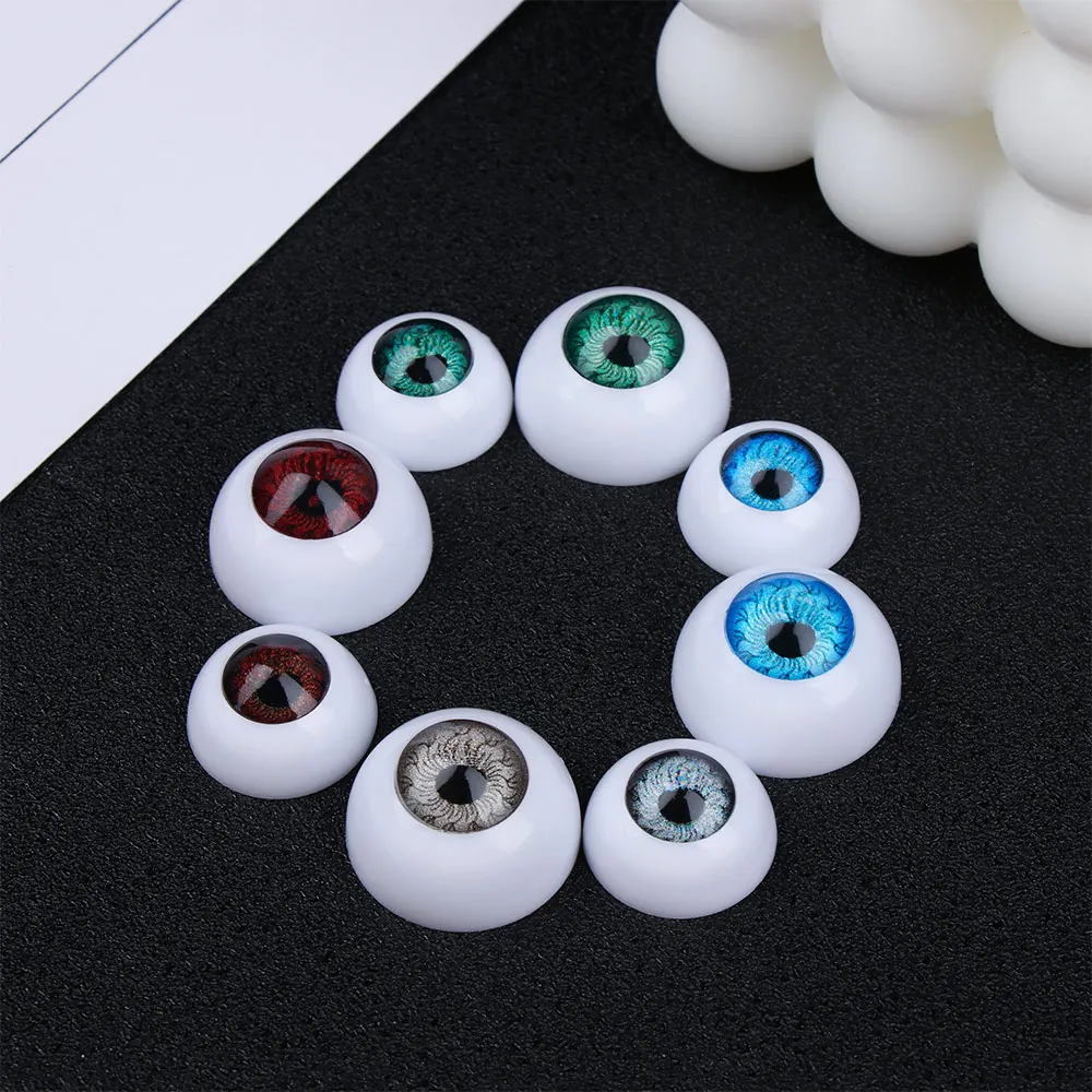 10Pairs 10/12mm Glass Eyeball Doll Making Crafts Grey Blue Green Coffee Round Eyes For BJD Dolls Accessories Kids Toys