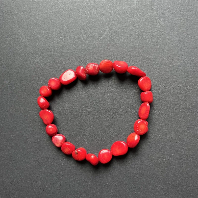 Hot Sale Irregular Nugget Red Coral Bracelet Genuine Natural Stone Exquisite Gemstone Friendship Lovers Fashion Jewelry Gift