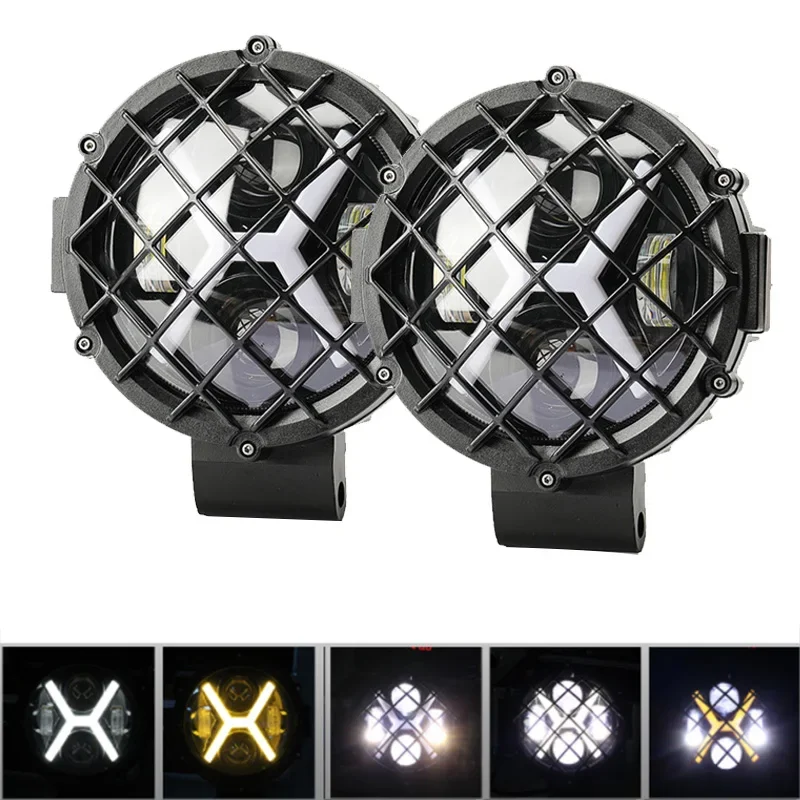 1/2 Pcs 7Inch Car LED Work Light Bar Driving Lamp for Jeep Offroad Boat Tractor Truck 4x4SUV ATV Spotlight 12/24V 40w Headlight