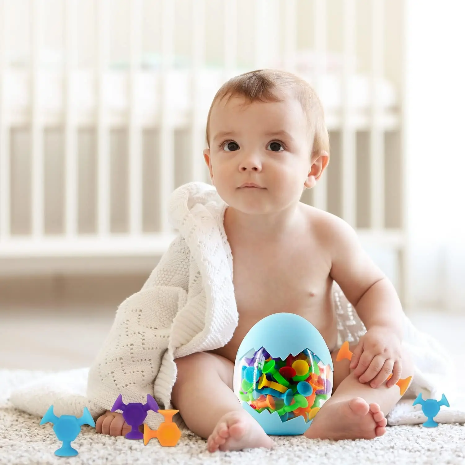 48 pezzi di giocattoli da bagno per bambini dai 3 anni in su, giocattoli sensoriali per bambini autistici, giocattoli da viaggio, giocattoli per finestre, giocattoli per l'apprendimento dello stelo, giocattoli per vasca da bagno