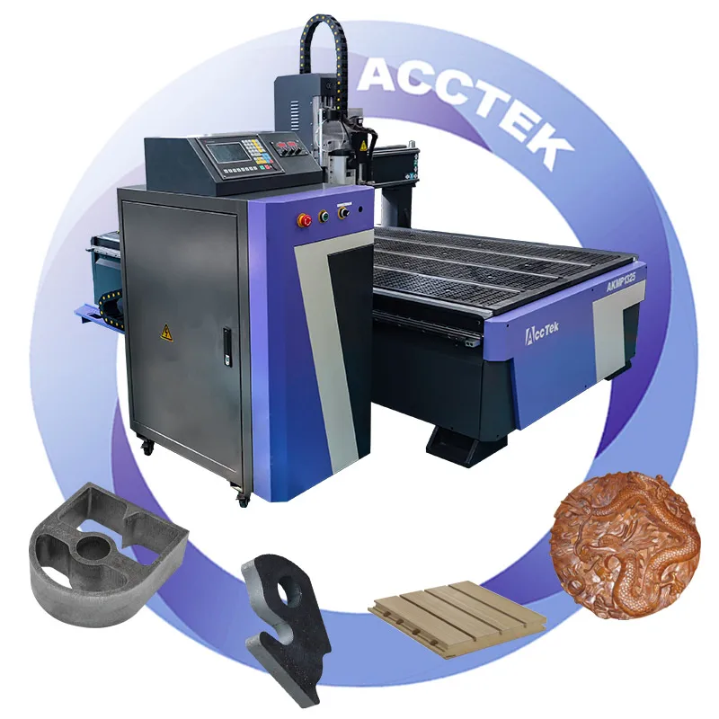 ACCTEK AKMP1325 Multi-purpose CNC Router With Plasma Cutting Head, Engrave & Cut Wood And Metal
