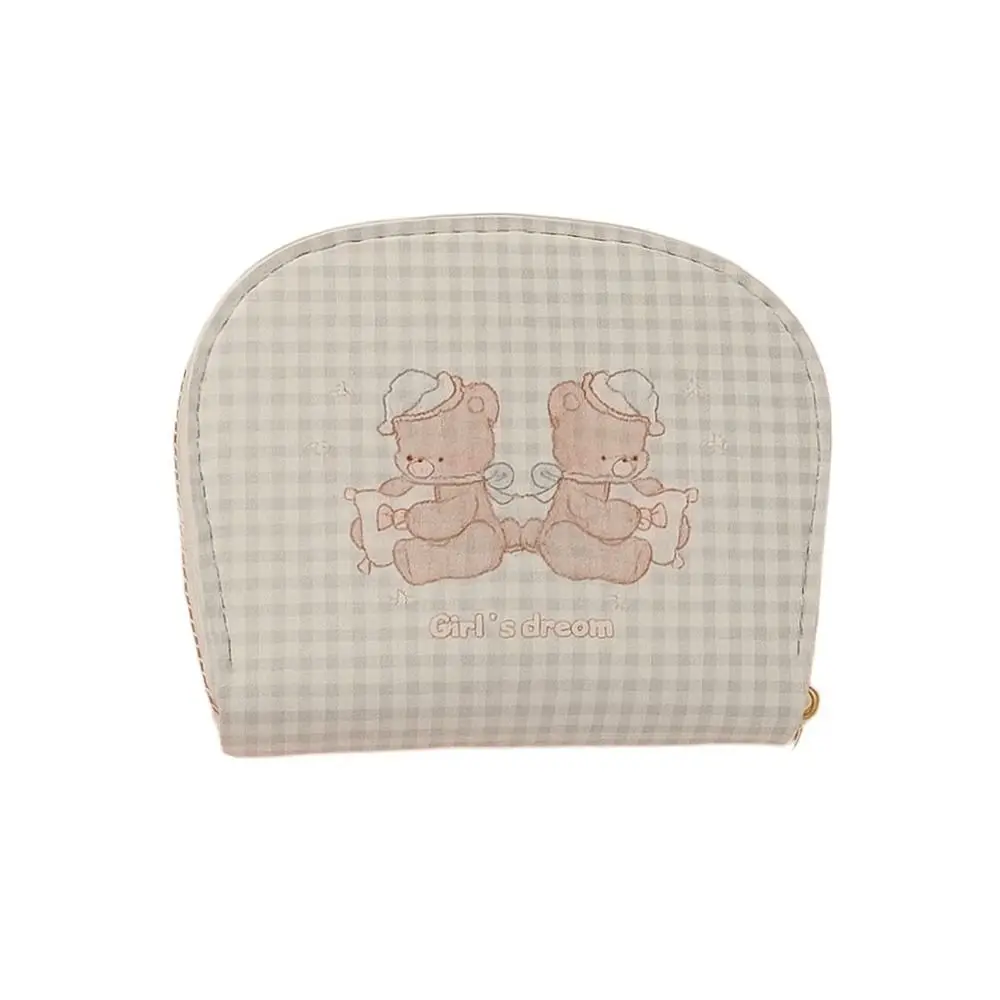 Cute Good Night Bear Card Bag Anti Demagnetization PU Leather Card Holder Portable Gift Coin Purse Women Girls