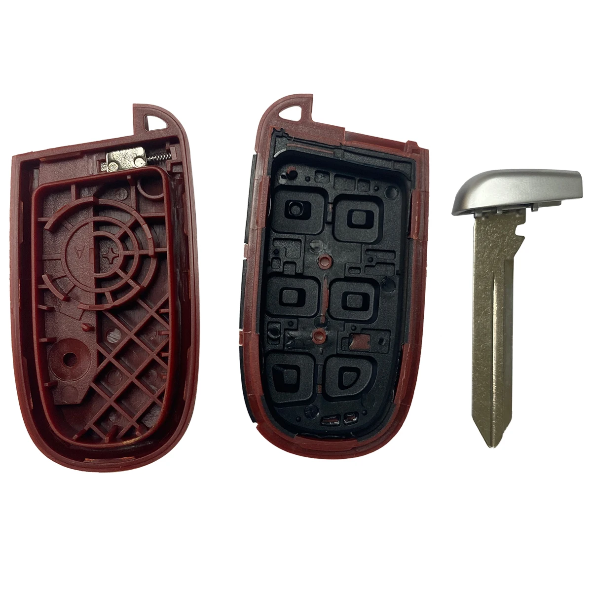 Kunci Terbaik 4 + 1 5 Tombol Casing Cangkang Kunci Mobil Jarak Jauh Casing Pintar Tanpa Kunci untuk Dodge Dart Charger Challenger untuk Chrysler 300 untuk Jeep