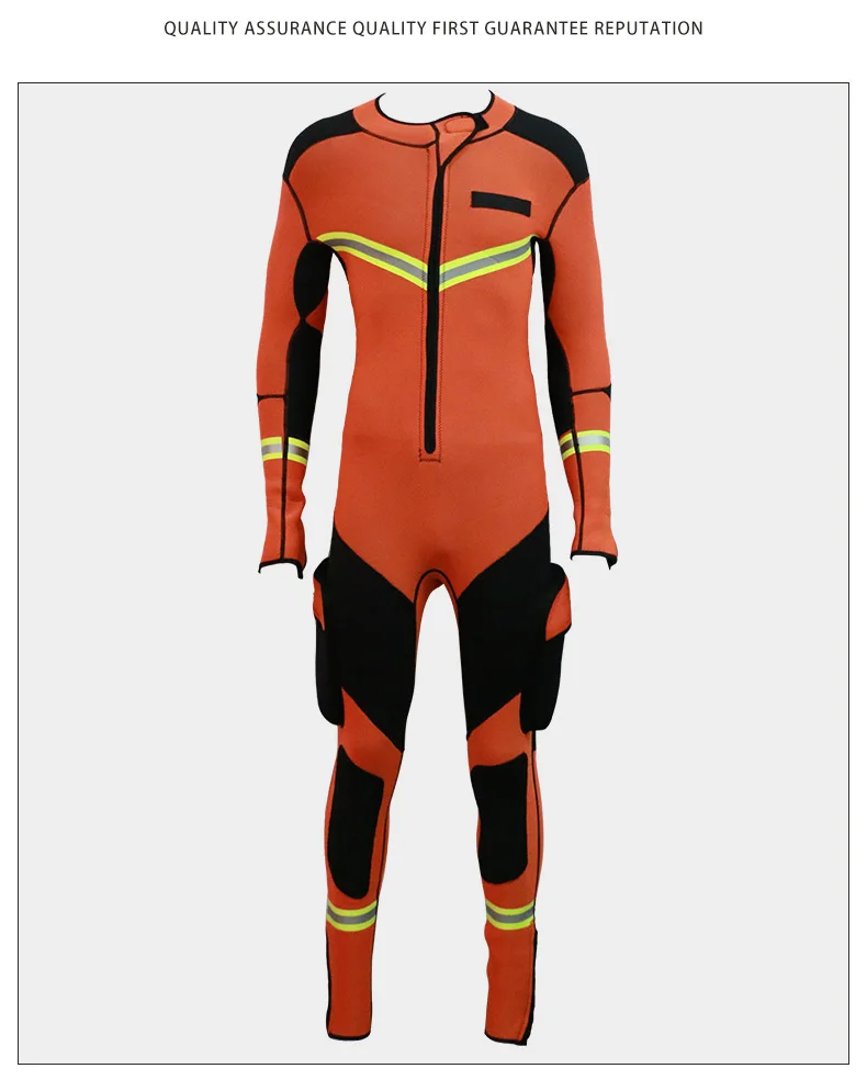 

Water rescue equipment wet suit diving suit 3MM safety reflective underwater warmth fire fighting supplies one-piece warmth