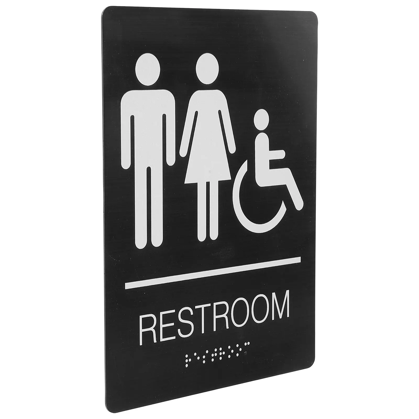 

Gender Neutral Bathroom Sign Sturdy Disabled Toilet Indicator Easy Install Wheelchair Accessible Restroom Sign for Elevator Or