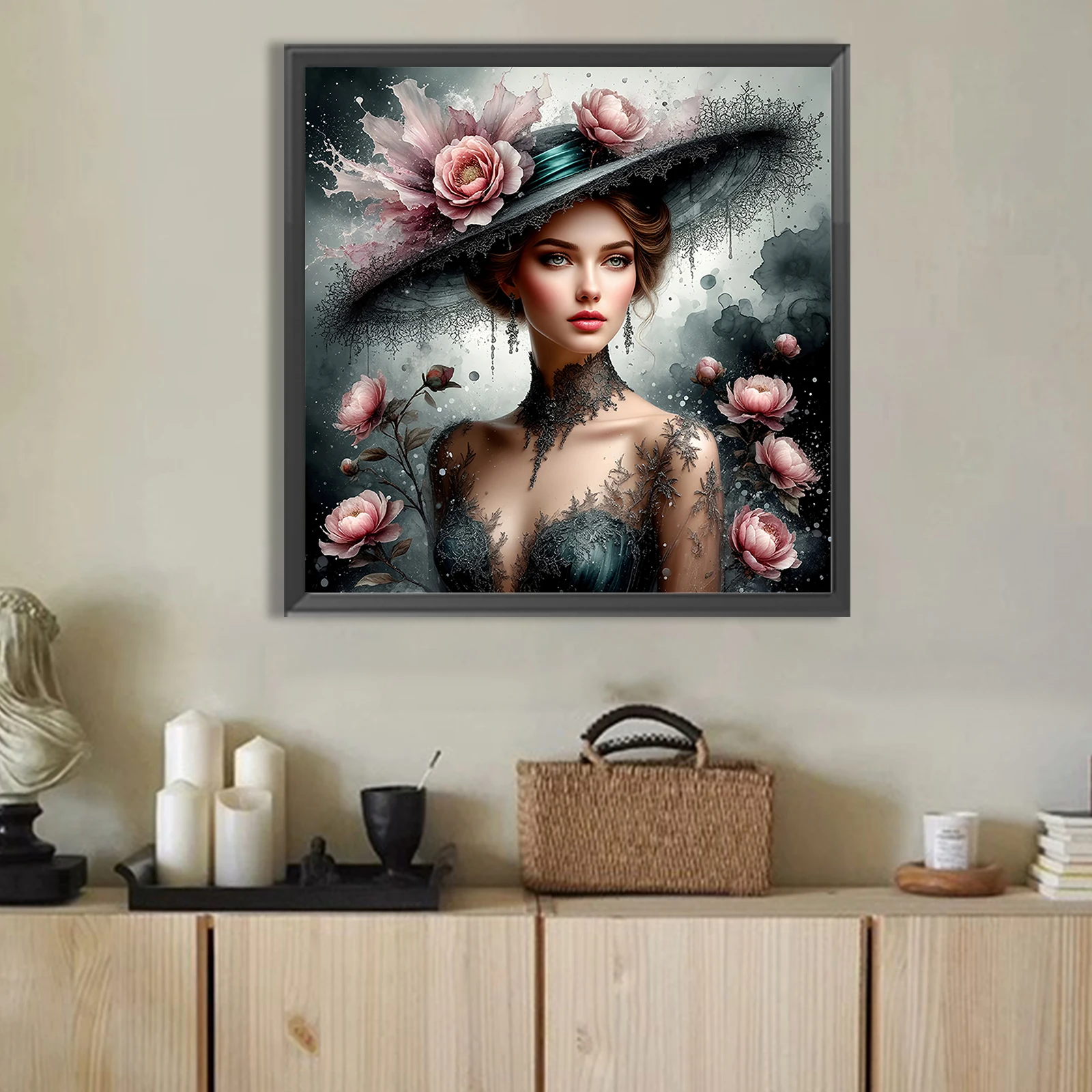 Resin Art Ideas - Elegant Beauty Full DIY 5D Round