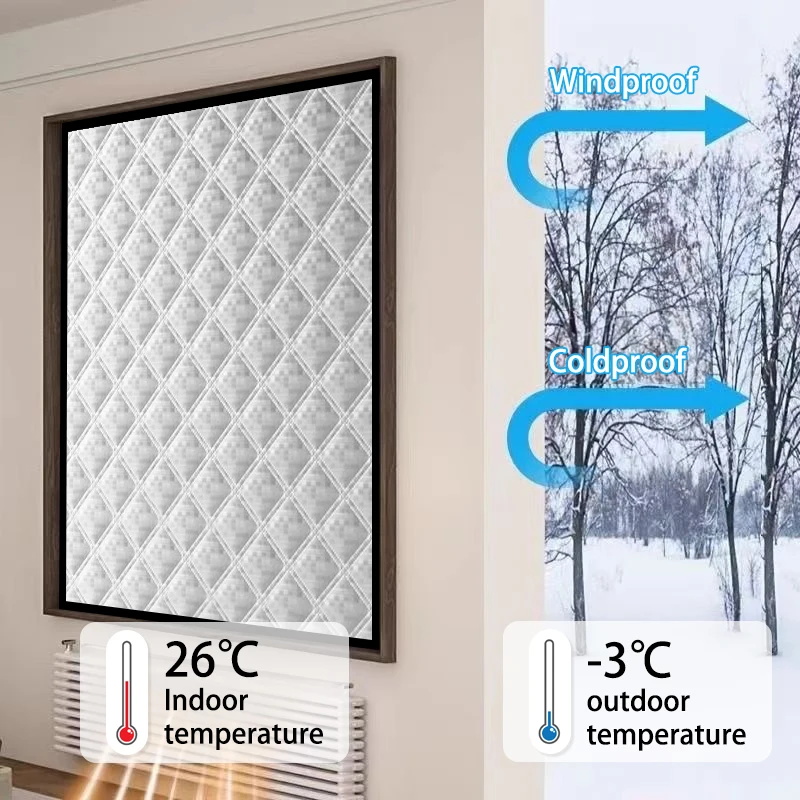 Blackout Thermal Curtains – Privacy Protection, Noise-Reducing, Dust-Resistant, Windproof, Thick Cozy for Bedroom & Living Room