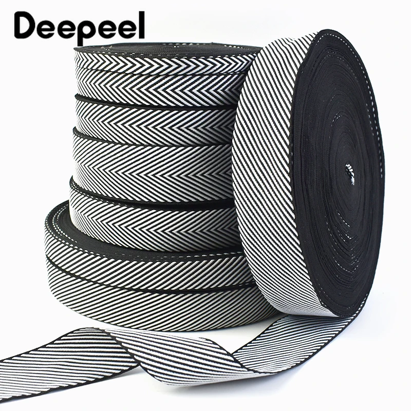 

10Meters Deepeel 10-38mm Polyester Webbing Tapes Bag Shoulder Strap Stripe Ribbon Luggage Belt Decor Band DIY Sewing Accessories