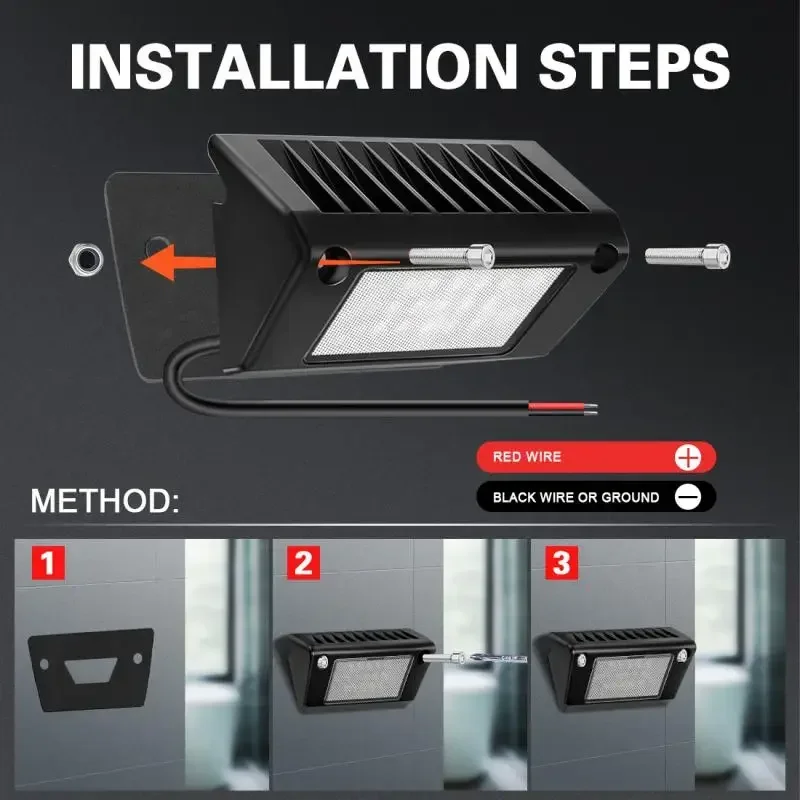 2pcs 5 "/12.7cm LED RV 외부 베란다 유틸리티 빛 방수 10-30V DC 54W RV 트레일러 캠핑카에 대 한 장면 조명