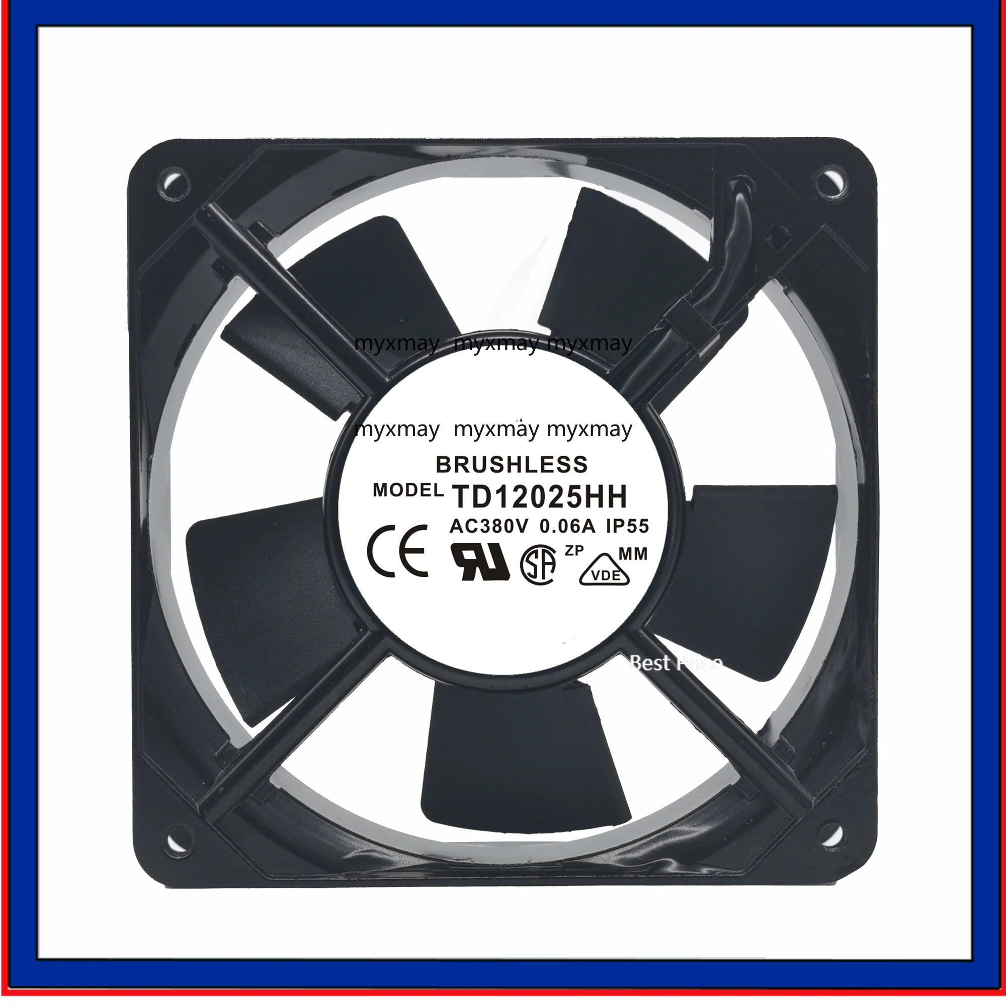 

Вентилятор охлаждения TD12025HH AC 380 В 0,06 А 22,8 Вт 12 см 12025 120x120x25 мм