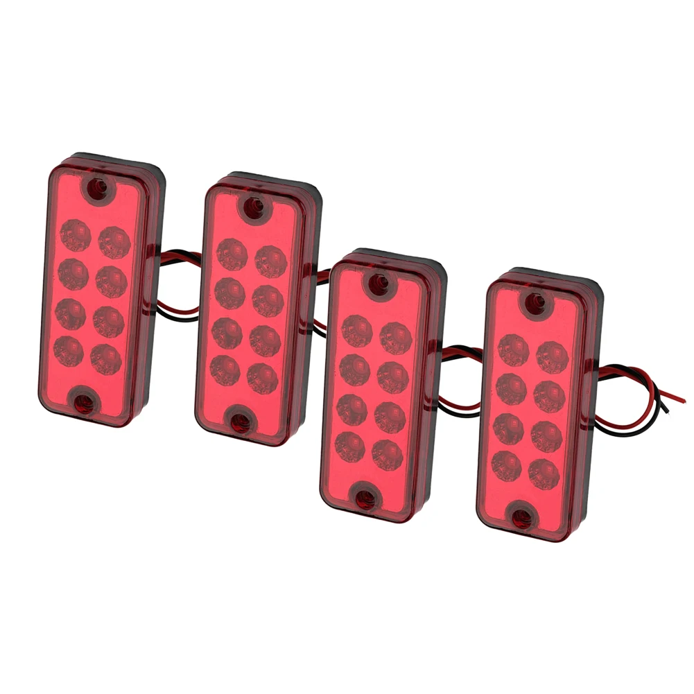 

4 шт. красный 8 светодиодный боковой габаритный фонарь, габаритная лампа 12 В, универсальный для грузовика, прицепа, грузовика, квадроцикла, внедорожника, пикапа, автомобиля, лодки