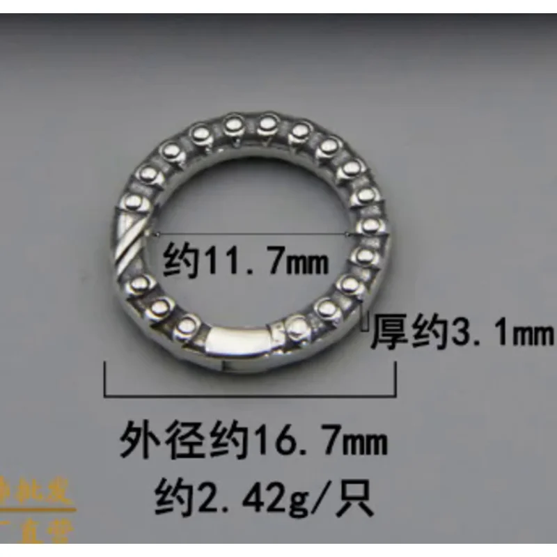 

925 Silver Vintage Universal Inner Opening, Mechanical Ring Buckle, Pendant DIY Accessories