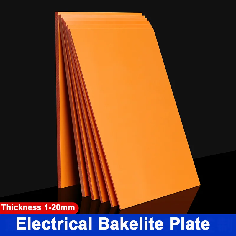 50-300mm Orange Red Bakelite Plate Insulation Phenolic Resin Bakelite Sheets Insulation and High Temperature Resistance 1mm-20mm