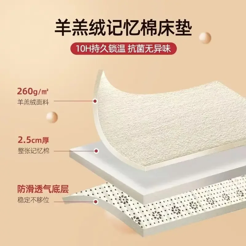 Lamb cotton mattress soft cushion home for winter thickened warm cooker mattress mattress mattress bedroom