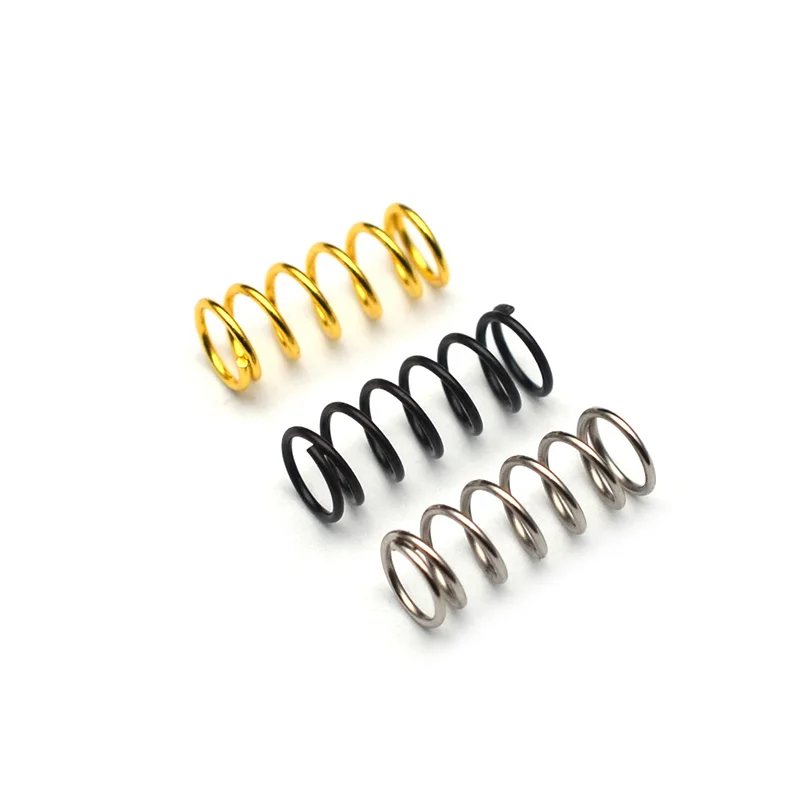 100Pcs Straight Guitar Springs 11.5x4.5mm Spring for Electric Guitar Saddle Adjusting Guitar Bridge Springs Black/Gold/Chrome