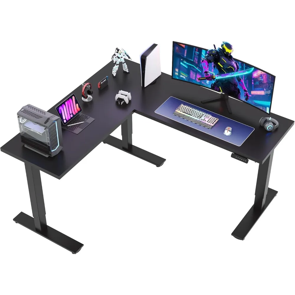 

L Shaped Standing Desk Adjustable Height, Electric Corner Standing Desk,71 x 63 inch Sit Stand Computer Table with Splice Board