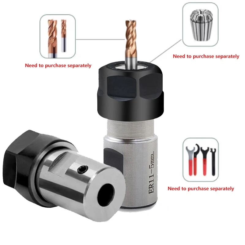 CSZJ ER8 ER11 ER16 ER20 C10 C16 C20 C25 Tool Holder Motor Shaft Post Spindle 6mm 8mm 5mm 10mm for ER Tool Holder Engraving