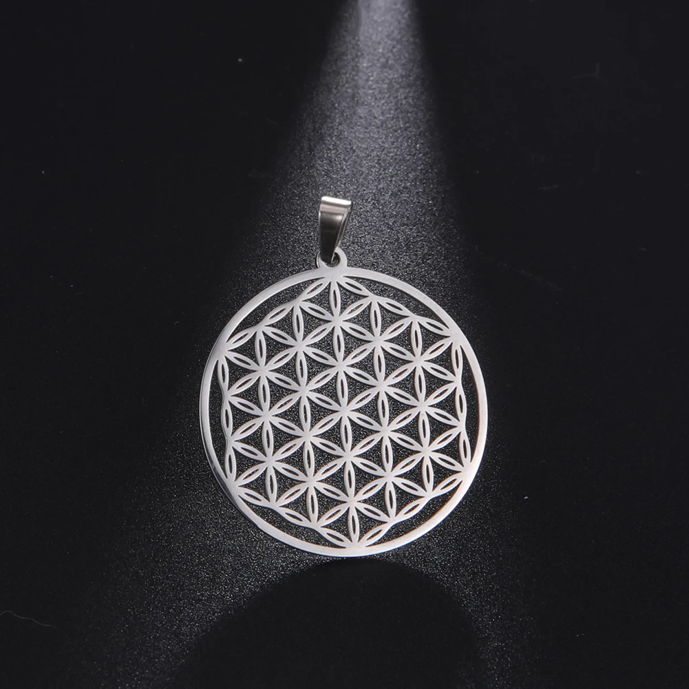 Stainless Steel Flower Of Life Charms Jewelry Making Findings Diy Necklaces Bracelet Earrings Pendants Bulk Accessories Supplies