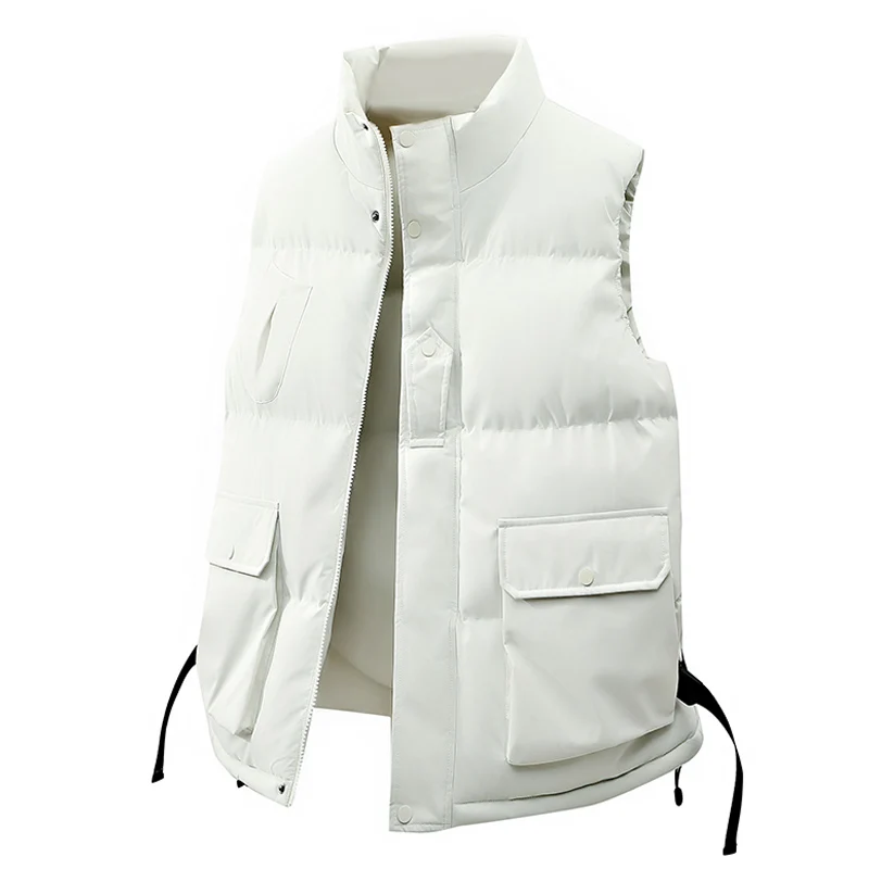 

Повседневные мужские жилеты-куртки для активного отдыха: комфортные, теплые, ветрозащитные, без рукавов, однотонные, универсальные, с воротником-стойкой. Хит продаж!